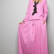Pink Maxi Dress - Long Sleeve dress