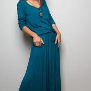 Turquoise Maxi Dress - Long Sleeve dress