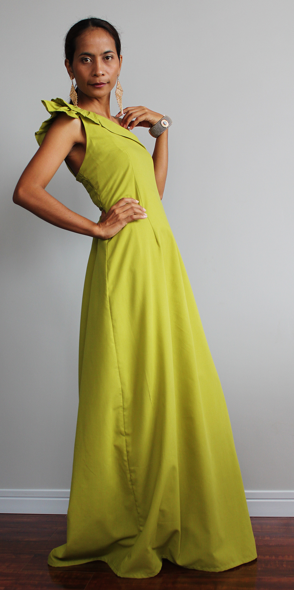 Maxi Dress - One Shoulder Bridesmaid Dress : True Elegance Collection ...